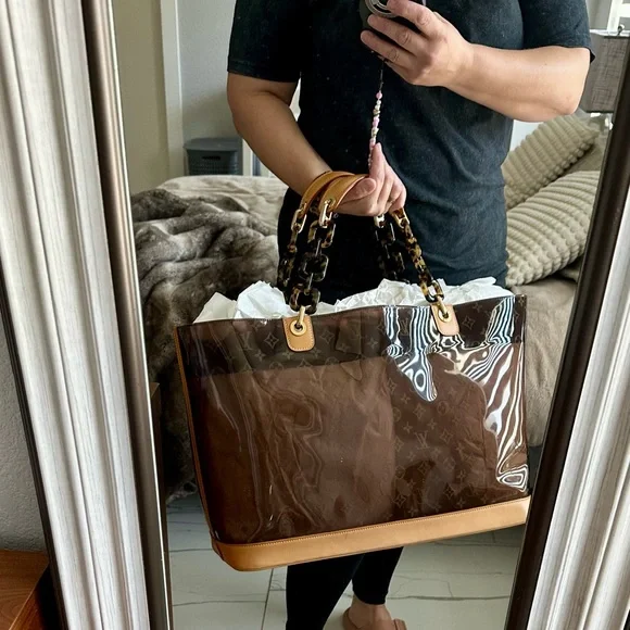 Louis Vuitton Cabas Ambre GM Brown Monogram Bag with Pouch - Picture 2 of 16